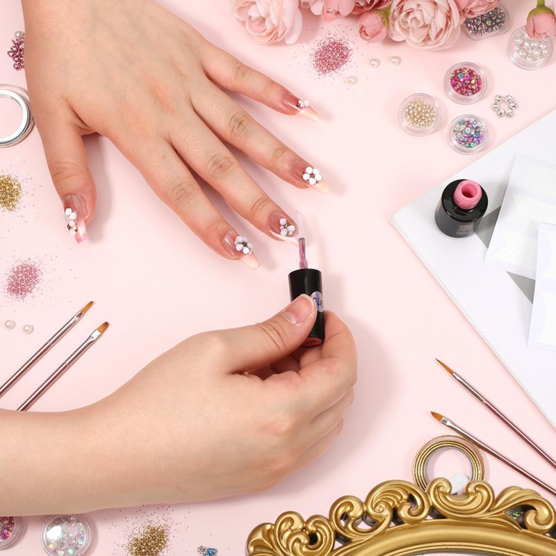 ElevateTech Adesivo per manicure francese, 40 fogli, per manicure francese,