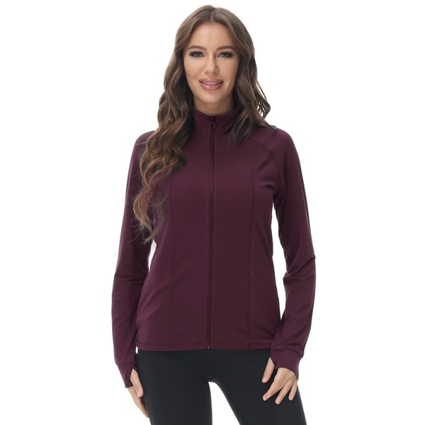COZZIPLUS Women Workout Zip Up Running Athetic Jacket-Women Stretchy Yoga