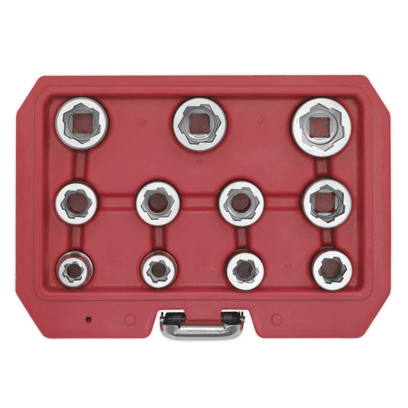 Sealey Ak7281 Bolt Extractor Socket Set 11Pc 3/8Sq Drive Metric