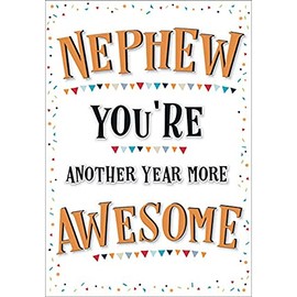 Piccadilly Greetings Piccadilly Greetings Modern Birthday Card Nephew - 7 x 5 inches A11853,gold|green|grey|black|white