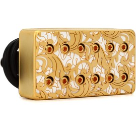 DiMarzio DP 289FSGW UtoPIA Bridge Steve Vai Humbucker Electric Guitar Pickup, Gold/White