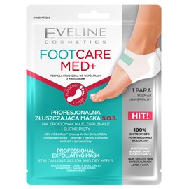 Eveline Cosmetics Foot Care Med+ Professional Exfoliating Heel Mask (Pack of 2)