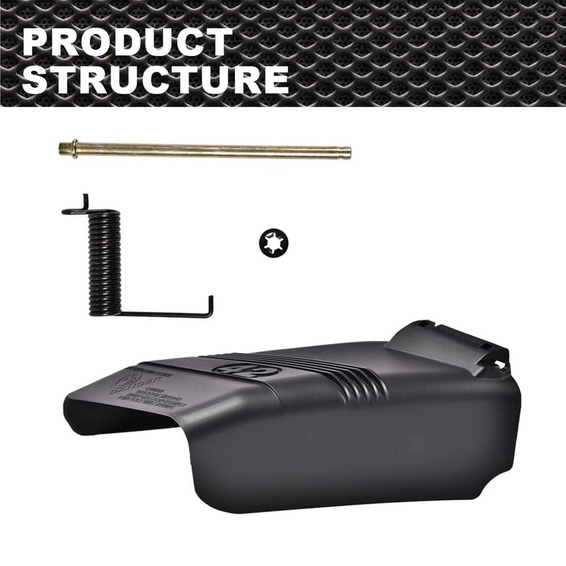 G-PLUS 1PC 42" Deflector Shield W/Mounting Hardware Chute Cover Black