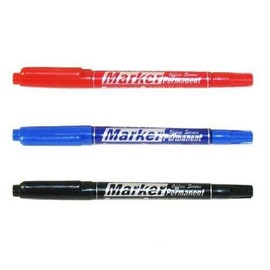 Hand Strong Felt Tip Pen, beidseitig. Extra Dünnee Tip CD Marker Pack of 5 Black