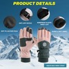 Pleneal Winter Ski Gloves Women Men, Windproof Waterproof Gloves with