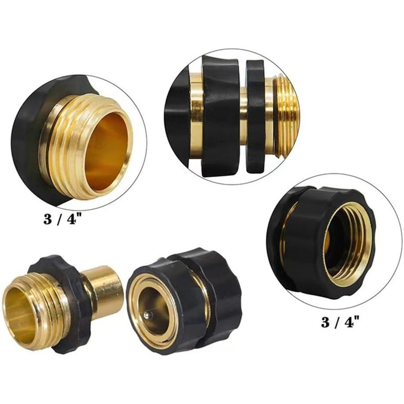 Conector rápido de manguera 3/4" Click to Seal – Juego