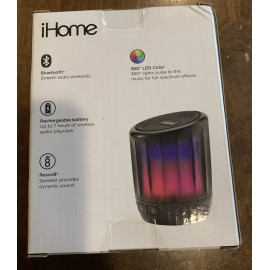 iHome PlayGlow Mini Portable Bluetooth Speaker & LED Color iBT805B