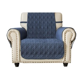 Ameritex Waterproof Nonslip Chair Cover for Leather, Dog Chair Cover Furniture Protector, Ideal Chair Slipcovers for Pets and Kids, Stay in Place (23", Blue)