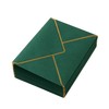 50 Pack 5x7 Envelopes with Gold Border, Dark Green A7