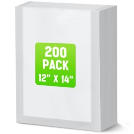 Woanger 200 Count Vacuum Sealer Bags for Food Clear Vacuum Chamber Sealer Bags 3 Mil 12" x 14" Bpa-free Grade Pouches for Food Storage