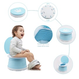 Travel Potty Seat for Toddler,Foldable Potty Seat for Toddler Travel for Car, Camping, Outdoor, Indoor (Green)