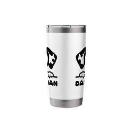 Dalmatian Dog Minimalist Animal Face Nature Design For Kids Stainless Steel Insulated Tumbler