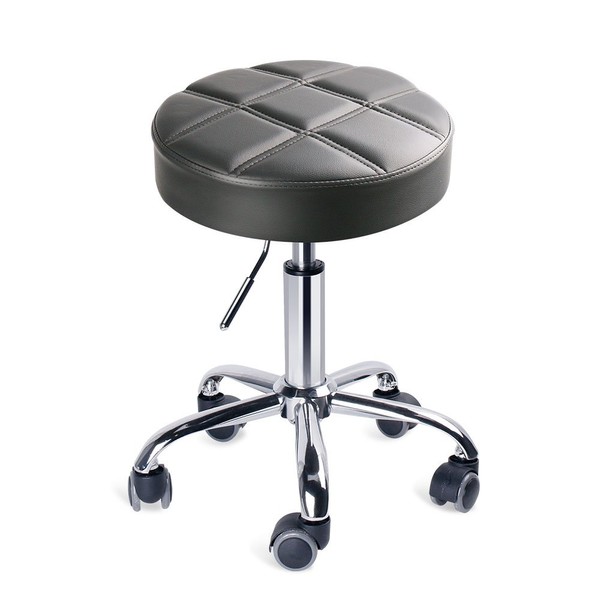 Leopard Round Rolling Stools, Adjustable Work Medical Stool with Wheels