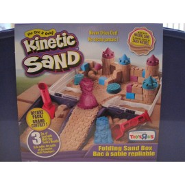 SPIN MASTER KINETIC FOLDING SAND BOX 3 LBS SAND WITH TOOLS AND TOY MOLDS--NEW