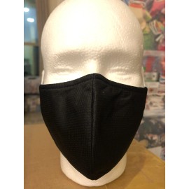 Washable Face Cover W/ Layers Cotton Fiber Filter - Solid And Sleek Black