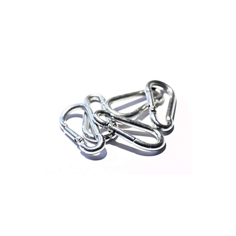 Pack of 10 Carabiner Hooks 8 x 80 mm -