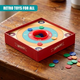 The Magic Toy Shop Traditional Tiddlywinks Game 2 to 4 Players - Fun Retro Skill Challenge Featuring Scoring Mat, Catching Cup, Coloured Discs - Great for Travel, Parties, Family Nights