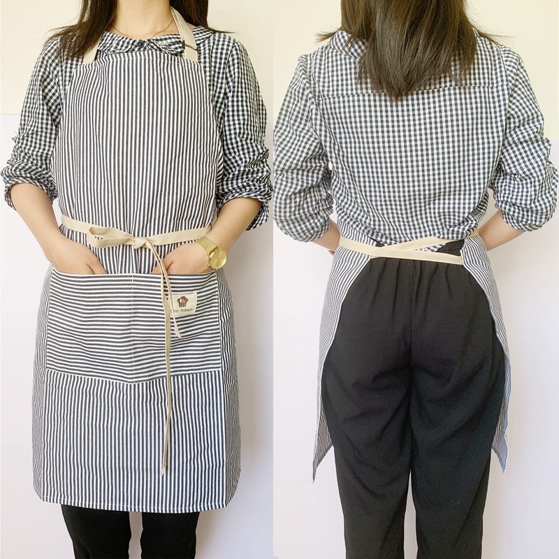 cactusgirl 2 Pieces Adjustable Cotton Apron Cooking Apron Kitchen Apron