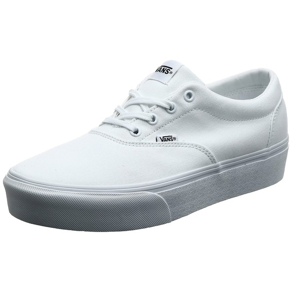 Vans Women's Doheny Platform Sneaker, White Canvas White 0rg, 3 UK