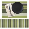 Place Mats Tablemats Set of 6 - Green Non-slip Heat