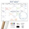 JJPRO Dry Erase Wall Calendar - 38x26 Inches Blank Undated