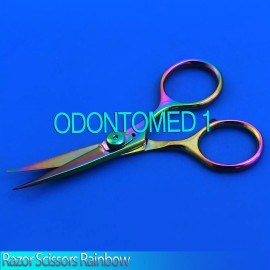 ODM Razor scissors 5" Cvd Rainbow plasma coating extremely sharp fly tying,BTS-38