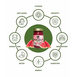 Wildcrafted Irish Sea Moss Gel | Made with Seamoss | Made in USA | Rich in Vitamins & Minerals | 100% Organic Gold Sea Moss Gel Raw (2 Pack, Watermelon)