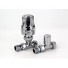 Greened House Haxby Straight Chrome Thermostatic Radiator Valve / Towel