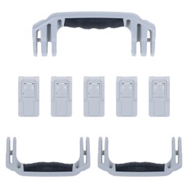 Pelican 1595 Replacement Handle & Latch Set by ColorCase - Silver Handle and Push Button Latches