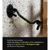 TOPYWMSP Hook and Eye Latch 1pcs 8 Inch Black Stainless