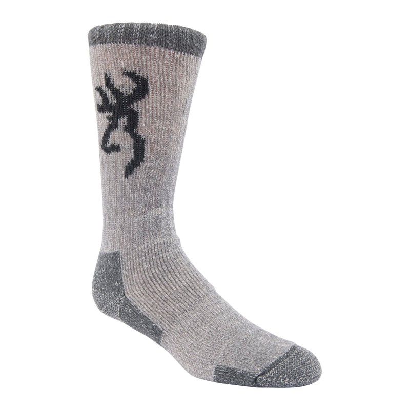 Browning Men's Wool Buckmark Socks, 2 Pairs Wool Blend Outdoor