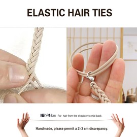 deegbbyi 3 Stück Elastische Haargummis mit Pferdeschwanz, Spiralförmig Geflochtene Haargummis für Frauen und Mädchen, Haargummi Damen, Spiral Pferdeschwanzhalter Geflochtene Für Schwimmen Sports