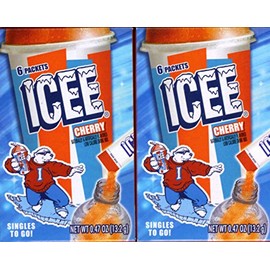 Icee CHERRY Singles to Go (2 Boxes) 6 Packets Each
