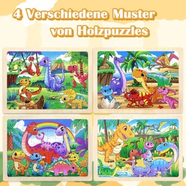 SAYHALO Puzzle from 4 5 6 7 8 Years, 6 x 60 Pieces Children's Wooden Puzzle, Preschool Educational Toy, Gifts for Children for Boys and Girls