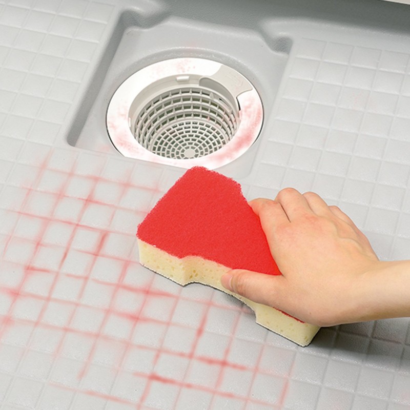 激落ち 赤カビくん バスクリーナー ナイロン&ブラシ S00050