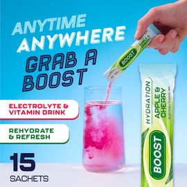 Boost Hydration Powder Apple Cherry, 15 Pack, 7g Sachets