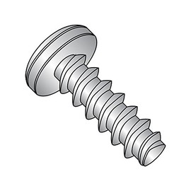 Small Parts 0408LPP188 18-8 Stainless Steel Thread Rolling Screw for Plastic, Passivated Finish, Pan Head, Phillips Drive, #4-20 Thread Size, 1/2" Length (Pack of 50)