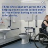 4Pcs NKS Radar Keys for Disabled Toilets Door UK, Blue