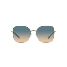 Coach HC7133 Sunglasses, Shiny Light Gold/Blue Yellow Gradient, 57 mm