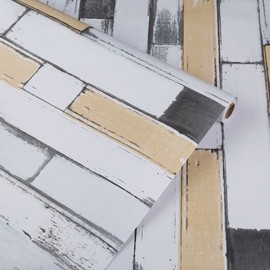 Unbranded Wood Wallpaper Wood Paper - 11.8" x 78.7", Self-Adhesive Removable Wood Decorati