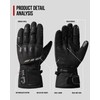 RIDEIRON Motorcycle Gloves, Winter, Water Resistant, Smartphone Compatible, Motorcycle Gloves,