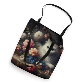 Moody Floral Cat Theme Decor Tote Bag