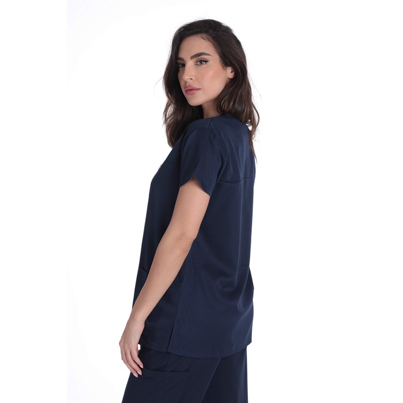 Just Love - playera quirúrgica elástica para mujer, marino, S