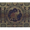 Lalhaveli Decorated Elephant Work Design Silk Bolster Cover 30 x