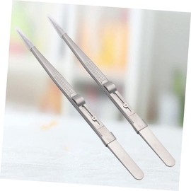 DOITOOL 2pcs Professional Tweezers Set Thickened Pointed Tweezers Kit for Jewelry Repair Eyelash Extension and Crafts Ergonomic Design Versatile Use