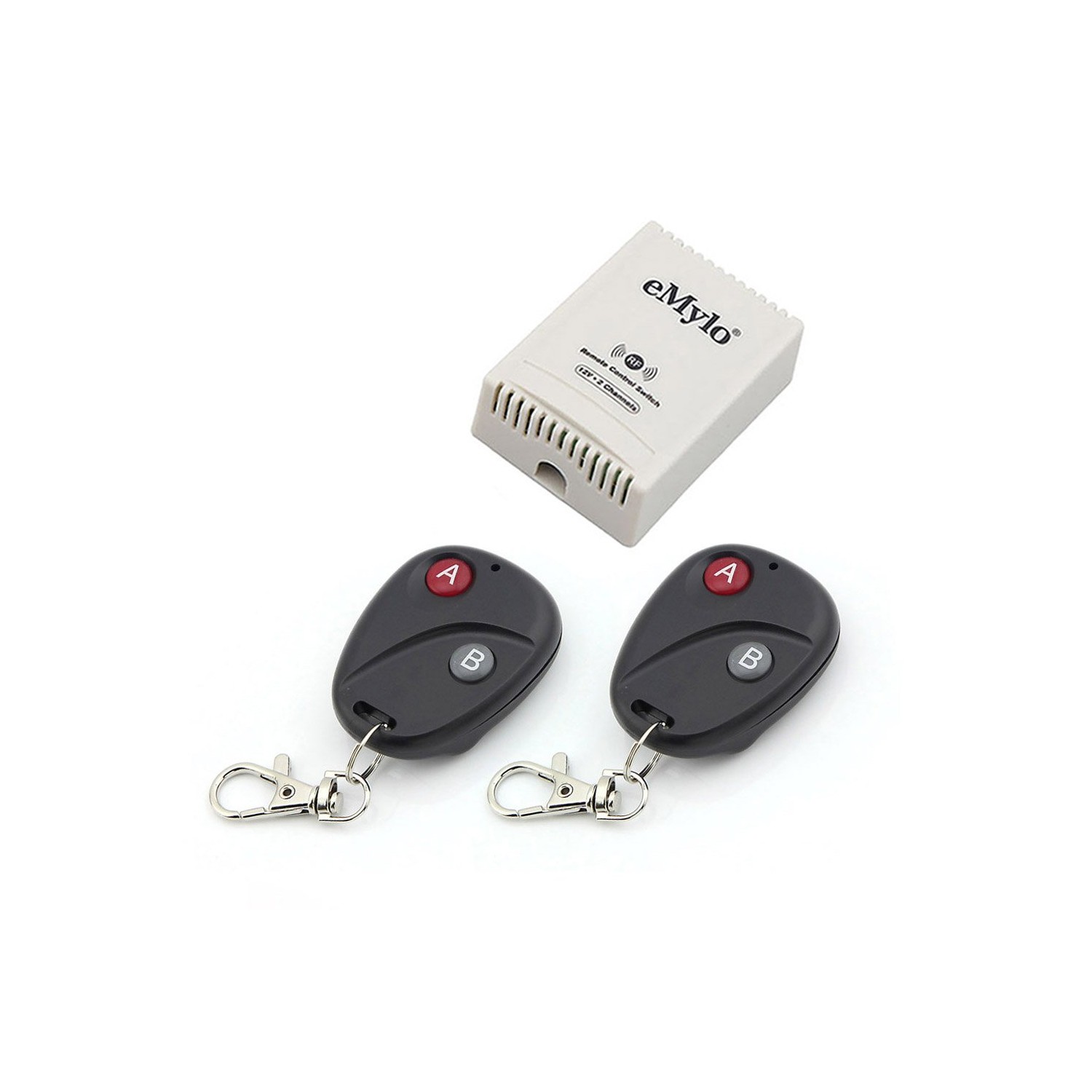 eMylo DC 12V 2CH 433Mhz RF Wireless Relay Remote Control Light ...