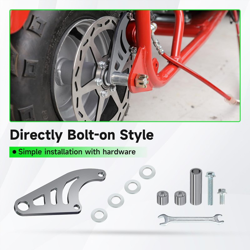 XIKOBY Chrome Hydraulic Brake Caliper Bracket Mount Kit Compatible with