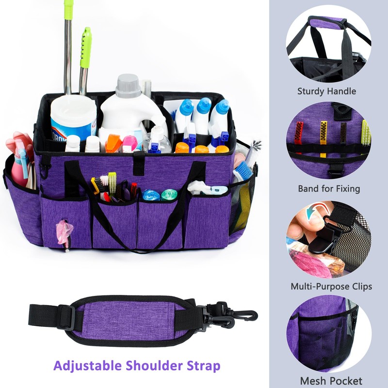 FRECOLSH XL Professional Cleaning Caddy for Cleaning Suppliers, 17" Wearable