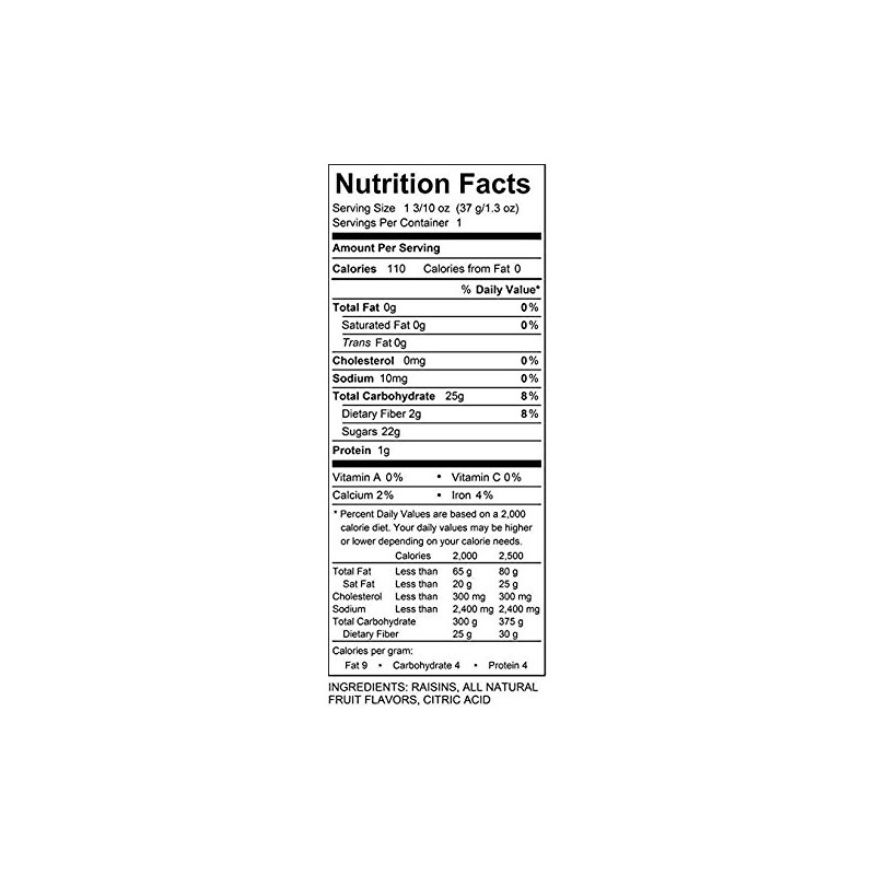 Amazin' Raisin Peach Flavor Infused Raisins 1.3-ounce Bag (Case of