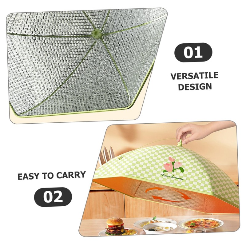 LABRIMP Aluminum Foil Insulated Cover Sturdy Picnic Tent Compact Food